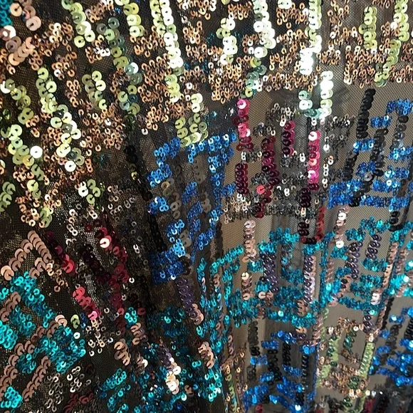 Zara Multicolor Sequence Dress Size Small - Picture 10 of 17